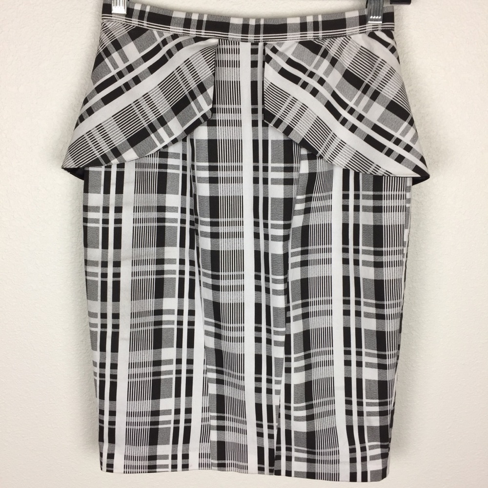 Plaid Peplum Skirt Size 6 Sheike Australia Brand